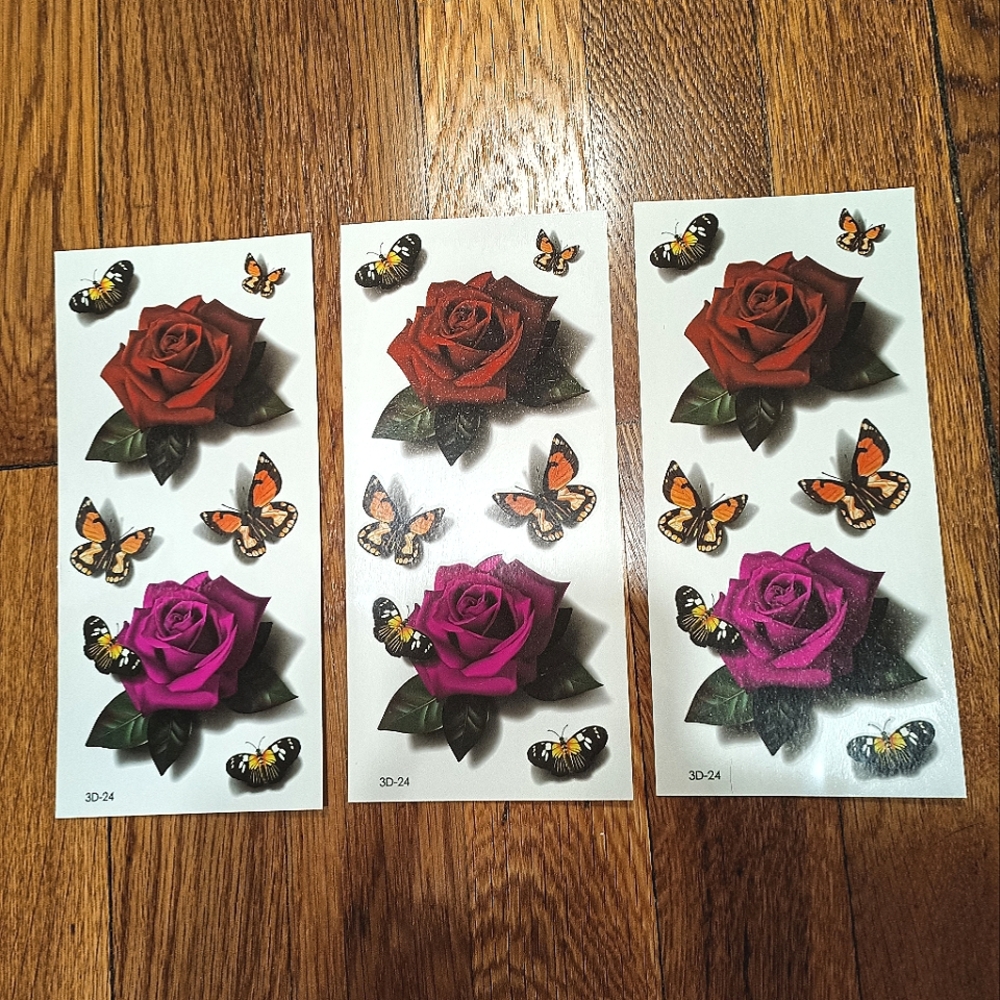 Temporary Tattoo Roses Realistic